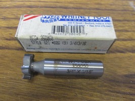 Whitney #356060 HSS T-Slot Cutter Style 121 #606 (9) 3/4&quot; x 3/16&quot; Carbide Tipped - £59.35 GBP