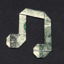 MUSIC NOTE Money Origami Dollar Bill Symbol Cash Sculptors Bank Note Han... - £15.62 GBP