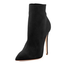 Onlymaker Women&#39;s Shoes Pointed Toe 10CM Thin High Heel Ankel Booties  Side  Zip - £103.31 GBP