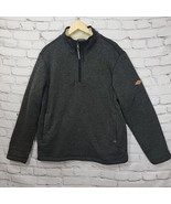 Orvis Sherpa Lined Pullover Sweater Mens M Medium Gray Quarter Zip - $19.79