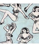 Benartex - That&#39;s Hollywood - Pinup Girls - Lt Blue- BTY-BEN-4827/5 - $241.94 MXN