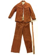 Vintage 70s Corduroy Suit Jacket, Pants &amp; Belt Small Size By Asher, Leon... - €127,30 EUR