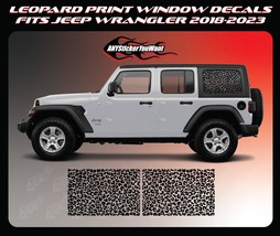 Leopard Print Window Decals Compatible with and Fits Jeep Wrangler JL 2018-2023  - $59.99