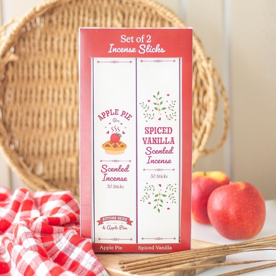 Apple Pie & Spiced Vanilla Incense Sticks (Set of 2) - Cozy Home Fragrance Gift Item image 4