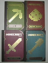 Lot of 4 Minecraft Handbooks - Essential, Redstone, Construction, Combat - £11.85 GBP