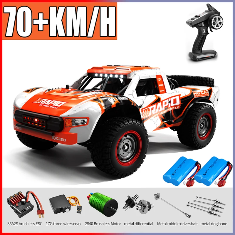 Rc Car Off Road 4x4 50km/h Or 75km/h High Speed Brushless Motor Monster Truck - £94.07 GBP+