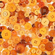 50 Resin Buttons Colorful Oranges Jewelry Making Sewing Supplies Assorte... - $7.32