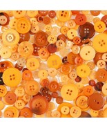 50 Resin Buttons Colorful Oranges Jewelry Making Sewing Supplies Assorte... - £5.76 GBP