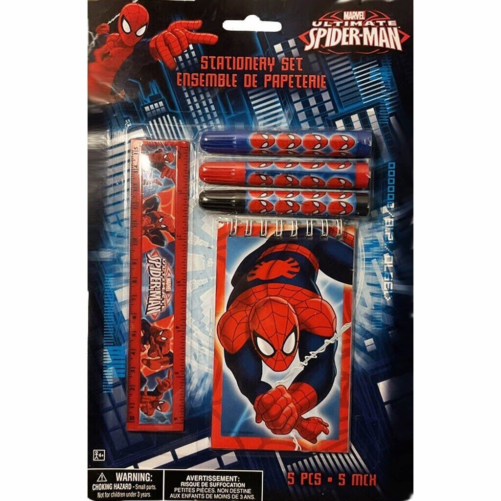 Marvel Ultimate Spiderman Stationery Set Activity Playset Birthday Party Favor - $3.95