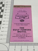Front Strike Matchbook Cover Gulf Towers Motel    Indian Rocks Bch,Florida  gmg - £9.72 GBP