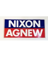 Vintage 1972 Nixon Agnew Election Campaign Bumper Sticker Red / Blue - $7.00