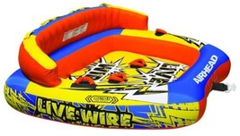 AIRHEAD LIVE WIRE 1-3 Rider, Towable Tube for Boating with Dual Tow Points, - £197.79 GBP