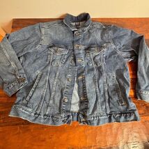 Gap Denim Womens XL Medium Wash Blue Stretch Cotton Trucker Jacket RN54023 - $21.04