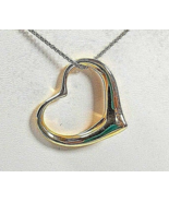 Tiffany &amp; Co Elsa Peretti 18K Gold XL Open Heart Pendant 36mm for Necklace - £2,279.12 GBP