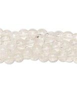 5.5mm - 6mm Clear Crackle Glass Beads (78+ per strand) B Grade - £1.11 GBP