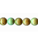 8mm Green Turquoise Round Beads (10) TEN BEADS - £1.90 GBP