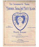 Mother Shall We Meet Again Sheet Edward Shannon H Lovelace Waltz w/ Ukul... - £5.90 GBP