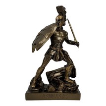 Eroe di guerra troiano di Achille in battaglia con scudo e spada statua... - $52.94