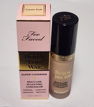 Too Faced Cream Puff Born This Way Multi Use Sculpting Concealer Full Si... - $34.15 CAD