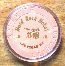 (1) Hard Rock Casino ROULETTE Chip - Peach - Drum Set - LAS VEGAS, Nevada - £7.04 GBP