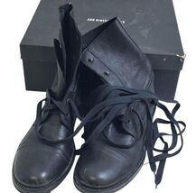 Ann Demeulemeester Black Leather Lace Up Boots IT 40 Italy w Box Dust Bags image 2