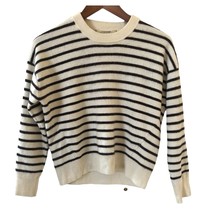 Madewell Womens Responsible Cashmere Striped Sweater Size XXS Preppy Aca... - $653.41 MXN