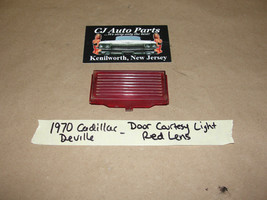 Oem 1970 Cadillac Deville Door Panel Interior Courtesy Light Red Lens - £66.21 GBP