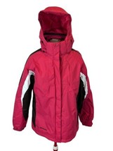 Women&#39;s LARGE Columbia Lined Zip Hooded Water Resistant Lined Heavy SNOW Jacket - £47.44 GBP