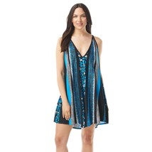 $136 Coco Reef Darling Cover Up Beach Dress Resort Wear Snake Print Navy Medium - £18.76 GBP