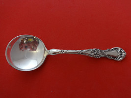Floral by Wallace Plate Silverplate Bouillon Soup Spoon 4 3/4&quot; - $18.81