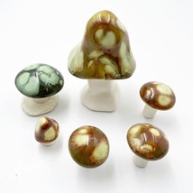 Vintage Lot Of 6 Bone China Figurine Miniature Japan Mushrooms - £47.95 GBP