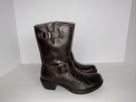 FLY London Brown  Leather Boot US 5.5-6 EU 36 - £47.37 GBP
