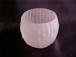 Imperial Glass Crystal Satin Bamboo Rose Bowl Votive - $22.00