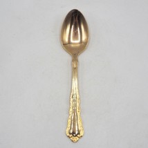 1847 Rogers Spring Flowers EP Gold Plated Flatware Soup Spoon Korea - $4.94