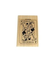 Stampin&#39; Up! Card Games Jack You Make Me Laugh Wood Mounted Rubber Stamp Craft - £8.01 GBP