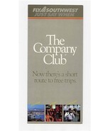 Southwest Airlines Just Say When Company Club Folder Frequent Flyer Prog... - £21.83 GBP