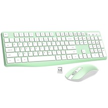 Wireless Mouse &amp; Keyboard Combo, 2.4 Ghz Full-Sized Keyboard And Mouse With Usb  - £34.57 GBP