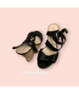 Kelly &amp; Katie Women&#39;s Wedge Heel Sandal Size 8M Black Faux Leather/Suede... - $24.75
