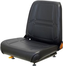 Black Vinyl Seat With Slide Rails for Construction Forklifts Telehandler... - £171.82 GBP
