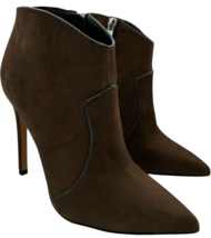 xx Alias Mae Women&#39;s Brown Leather Stiletto Heel Zip Close Boot EU37 US ... - $76.95