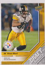 Hines Ward Steelers Wide Receiver 2009 Upper Deck Edition Card # 196 Near Mint - £1.48 GBP