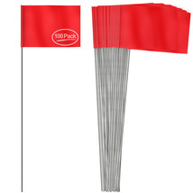 100 Pcs Marking Flags 2.5&quot; X 3.5&quot; Vinyl Irrigation Sprinkler Flag Marker Flags - £28.88 GBP