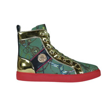 Mens High Top Shoes FIESSO by AURELIO GARCIA Chain Medusa Celebrity 2421 Green image 7