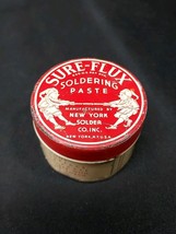 1940s 50s New York Solder Co Sure Flux Soldering Paste Tin Can W/ Gnomes... - $553.54 MXN