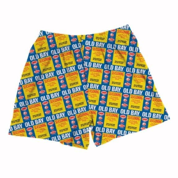 Old Bay Can Pattern Boxer Shorts  NEW Fast Free Ship