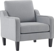 Vingli Mid Century Modern Accent Chair,Light Grey Fabric Chairs, Waiting Room - $194.99