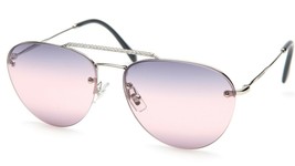 New Miu Miu Smu 54U 13C-157 Silver Sunglasses 59-15-140 B48mm Italy - £104.63 GBP