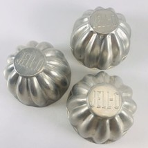 3 Vintage Aluminum Jello Molds Tins Mini Tarts Jell-O Branded 3&quot; - £4.64 GBP
