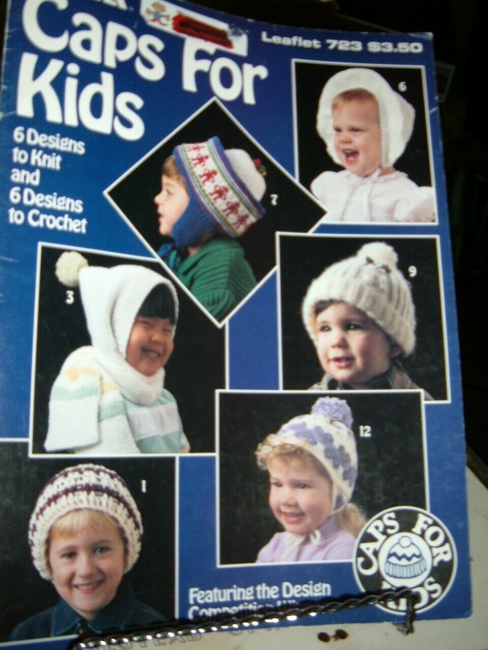 Caps for Kids 6 Knit & 6 Crochet Patterns  Patterns Leisure Arts Leaflet 723 - $2.91