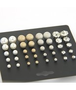 20 Pair Fashion Earrings ~ Pearl ~ Crystal Zirconia ~ Silver ~ Gold Stud... - $28.05 CAD